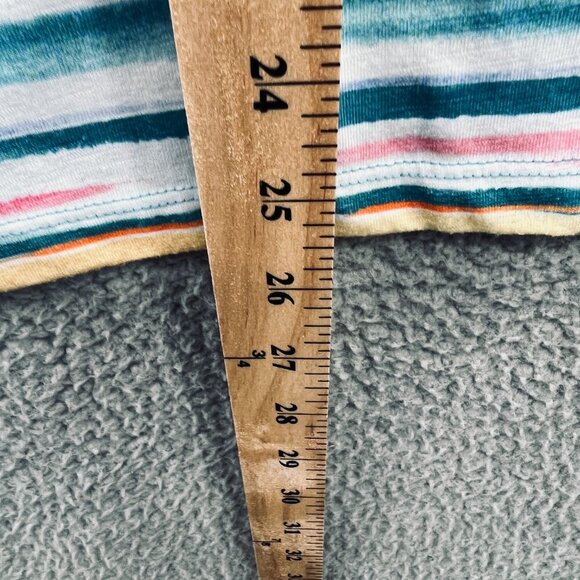 Alfred Dunner Women Top Small Blue Orange Short‎ Sleeve Pullover Shirt Pineapple - Picture 8 of 9